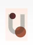 Flat abstract shape boho geometric background vector