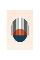 Flat abstract shape boho geometric background vector