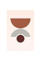 Flat abstract shape boho geometric background vector