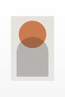 Flat abstract shape boho geometric background vector