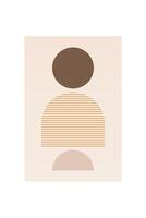 Flat abstract shape boho geometric background vector