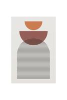 Flat abstract shape boho geometric background vector