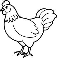 Simple Chicken Agriculture Line icon On A Transparent Background vector