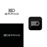 3D line monogram line simple logo design, logotype element for template vector