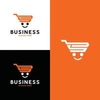Letter S Shop line simple logo design modern, logotype element for template vector