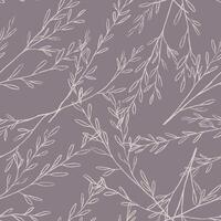 Sketches of field plants. Hand drawn seamless pattern. Gentle botanical ornament. Abstract summer design for print, wrap, decor, fabric, textile, background, wallpapers, scrapbooking. vector