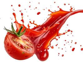 Tomato ketchup splash in high resolution photo