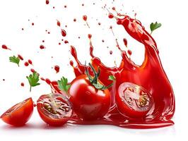 Tomato ketchup splash in high resolution photo