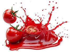 Tomato ketchup splash in high resolution photo