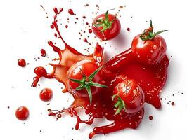 Tomato ketchup splash in high resolution photo