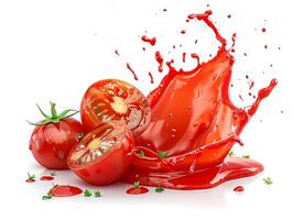Tomato ketchup splash in high resolution photo