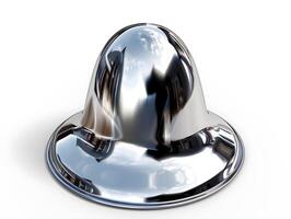 Shiny silver cloche in realistic high resolution photo