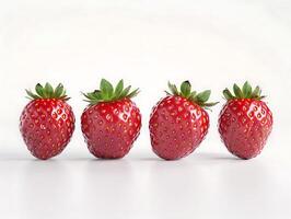 Set of delicious strawberries on a white background photo