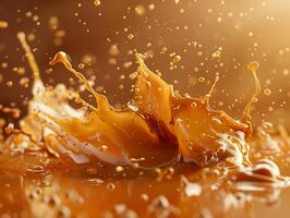 Set of delicious caramel splashes in high resolution photo