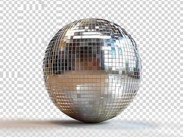 Realistic high resolution silver disco mirror ball photo