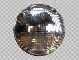 Realistic high resolution silver disco mirror ball photo