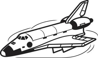 Astral Adventurer Concept Design of Black Rocket Solar Sentinel Sketch Black of Space Vehicle vector