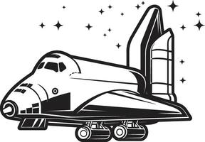 Nebula Navigator Black of Space Rocket Celestial Conqueror Rocket Design in Noir vector