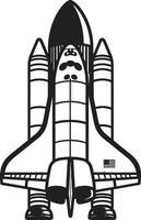 Astral Adventurer Rocket Sketch in Black Orbit Observer Black of Rocket Craft vector