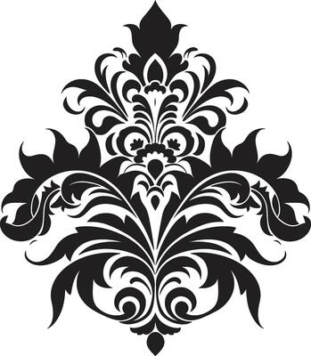 Nostalgic Blossoms Design of Vintage Florals in Black Victorian Charm Black Vintage Floral Icon
