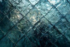 A close up of a glass window with a face in it photo