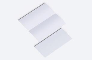 DL Bifold white color and realistic render on white background photo