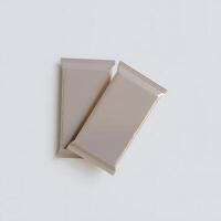 Snack bar protein realistic glossy and, foil texture on white background render illustration photo
