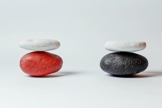 Balanced rocks representing stability and tranquility in nature photo