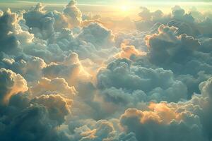 A view of a sky with clouds photo
