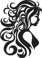 Sleek Shadow Profile Minimalistic Abstract Woman Face Graphic with Refined Black Touches Ethereal Elegance Intriguing Black Woman Face with Abstract Embellishments vector