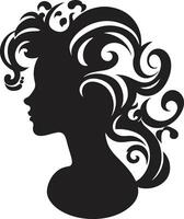 Sleek Shadow Portrait Minimalistic Abstract Woman Face Graphic Shadowed Elegance Abstract Woman Face in Noir vector
