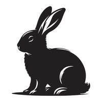 Rabbit vectors silhouette