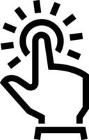 Hand icon symbol image illustration vector