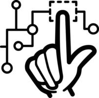Hand icon symbol image illustration vector