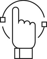 Hand icon symbol image illustration vector