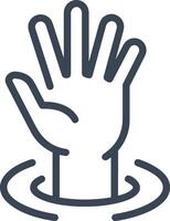 Hand icon symbol image illustration vector