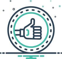 Hand icon symbol image illustration vector