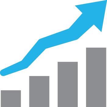 Chart icon symbol image for data statistic analysis illustration vector