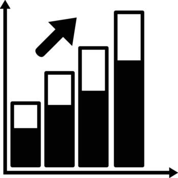 gráfico icono símbolo imagen para datos estadística análisis ilustración vector