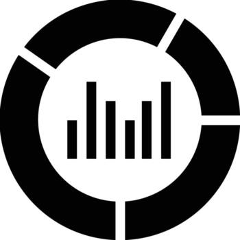 Chart icon symbol image for data statistic analysis illustration vector