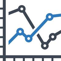 Chart icon symbol image for data statistic analysis illustration vector