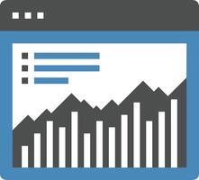 Chart icon symbol image for data statistic analysis illustration vector