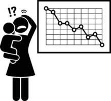 Chart icon symbol image for data statistic analysis illustration vector