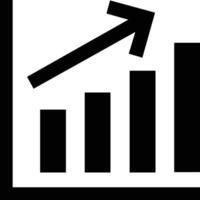 Chart icon symbol image for data statistic analysis illustration vector