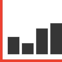 Chart icon symbol image for data statistic analysis illustration vector