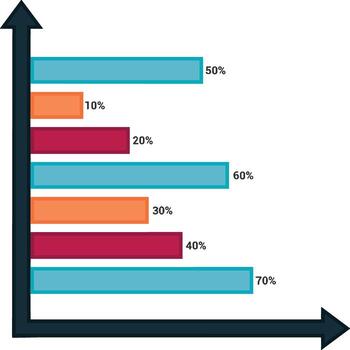Chart icon symbol image for data statistic analysis illustration vector