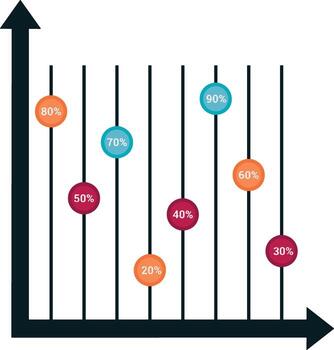 Chart icon symbol image for data statistic analysis illustration vector