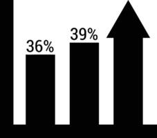Chart icon symbol image for data statistic analysis illustration vector