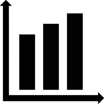 Chart icon symbol image for data statistic analysis illustration vector