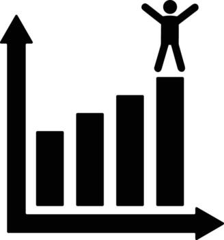 Chart icon symbol image for data statistic analysis illustration vector